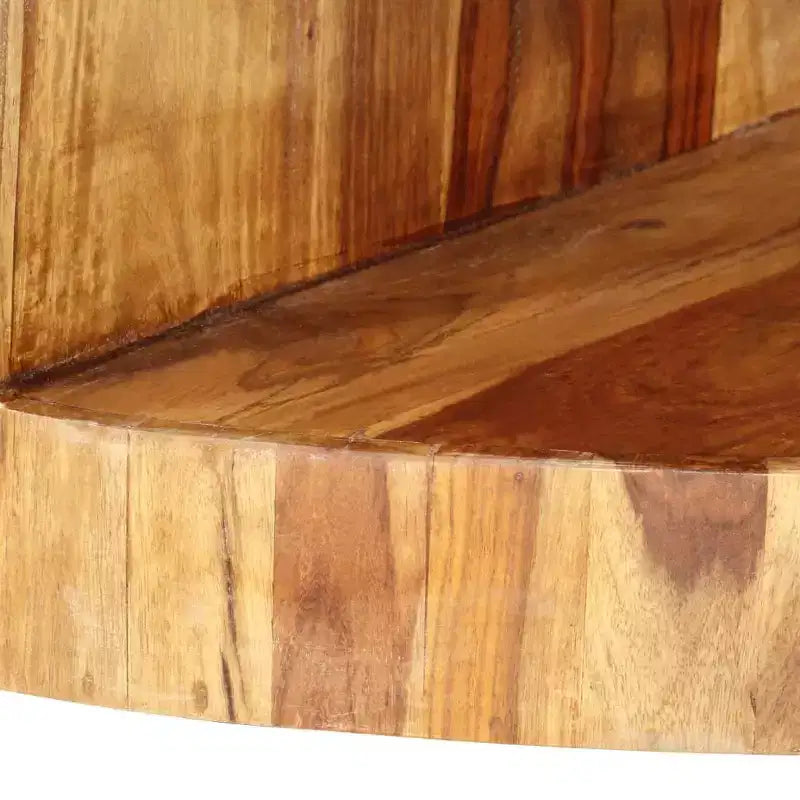 vidaXL Tavolino da caffè in Legno massello di Sheesham Naturale 65 cm Diam.