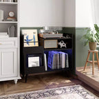 Mobiletto porta dischi in vinile rustico 33 giri, con ripiano per giradischi, capacità fino a 350 album, tavolo per giradischi da camera da letto