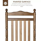 Traditional Wooden High-Back Rocking Chair for Porch, Indoor/Outdoor