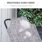 Garden Rocking Chair, Outdoor Indoor Sling Fabric Rocker for Patio, Balcony, Porch