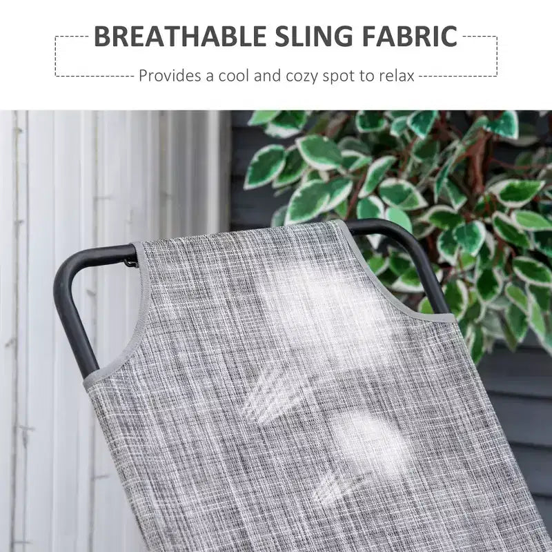 Garden Rocking Chair, Outdoor Indoor Sling Fabric Rocker for Patio, Balcony, Porch