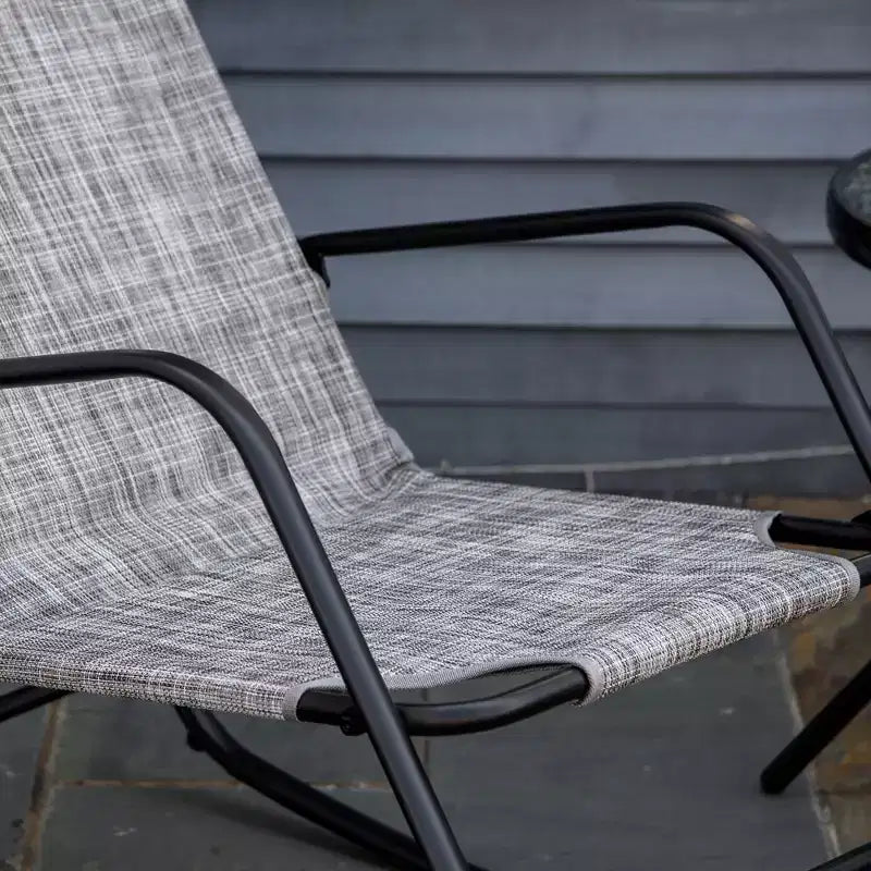 Garden Rocking Chair, Outdoor Indoor Sling Fabric Rocker for Patio, Balcony, Porch