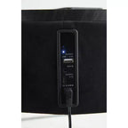 Tavolino d'appoggio contemporaneo nero e oro Nedman di Signature Design by Ashley con altoparlante Bluetooth