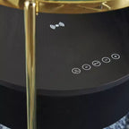 Tavolino d'appoggio contemporaneo nero e oro Nedman di Signature Design by Ashley con altoparlante Bluetooth