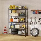 Scaffali portaoggetti per garage a 5 ripiani, scaffali multiuso resistenti, unità di scaffalatura in metallo, scaffali multiuso regolabili per garage, cucina, cantina