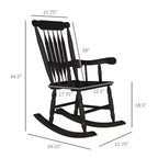 Set di 2 sedie a dondolo per veranda, 158 kg. Sedie a dondolo da esterno in legno con schienale alto per giardino, patio, balcone