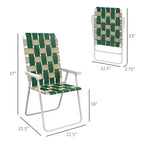 Set di 4 sedie pieghevoli da giardino, sedie classiche da campeggio per esterni, sedie portatili da giardino con braccioli