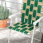 Set di 4 sedie pieghevoli da giardino, sedie classiche da campeggio per esterni, sedie portatili da giardino con braccioli
