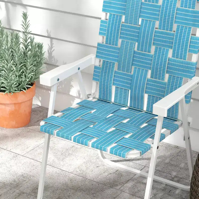Set di 4 sedie pieghevoli da giardino, sedie classiche da campeggio per esterni, sedie portatili da giardino con braccioli