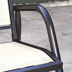 Outdoor Glider Chair, Steel Swing Chai with Curved Armrests for Porch, Garden, Poolside, Balcony