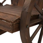 Wooden Rocking Chair, Adirondack Rocker Chair w/ Slatted Design and Oversized Back, for Porch, and Garden