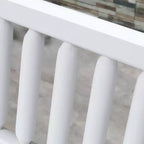 Dondolo a 2 posti in legno con design a tronchi, divanetto robusto con ampie sedute curve per patio, giardino