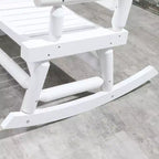 Dondolo a 2 posti in legno con design a tronchi, divanetto robusto con ampie sedute curve per patio, giardino