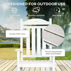 2PCs Outdoor Rocking Chair with Armrests, Fade-Resistant Waterproof HDPE for Indoor & Outdoor