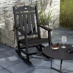 2PCs Outdoor Rocking Chair with Armrests, Fade-Resistant Waterproof HDPE for Indoor & Outdoor
