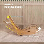 Outdoor Rocking Chair w/ Slatted Seaten Rocking Chair, 51.25 x 23.5 x 23.5