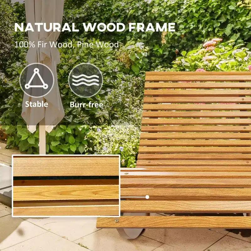 Outdoor Rocking Chair w/ Slatted Seaten Rocking Chair, 51.25 x 23.5 x 23.5