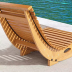 Outdoor Rocking Chair w/ Slatted Seaten Rocking Chair, 51.25 x 23.5 x 23.5