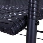 Patio 2-Person Wicker Glider Bench Rocking Chair, Outdoor All-Hand Woven PE Rattan Loveseat w/ Ergonomic Design Rocking System for Patio