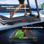 Tapis Roulant Pieghevole FYC da 3,5 HP con Inclinazione, Capacità di Carico di 150 kg, Tapis Roulant Elettrico Portatile per la Casa