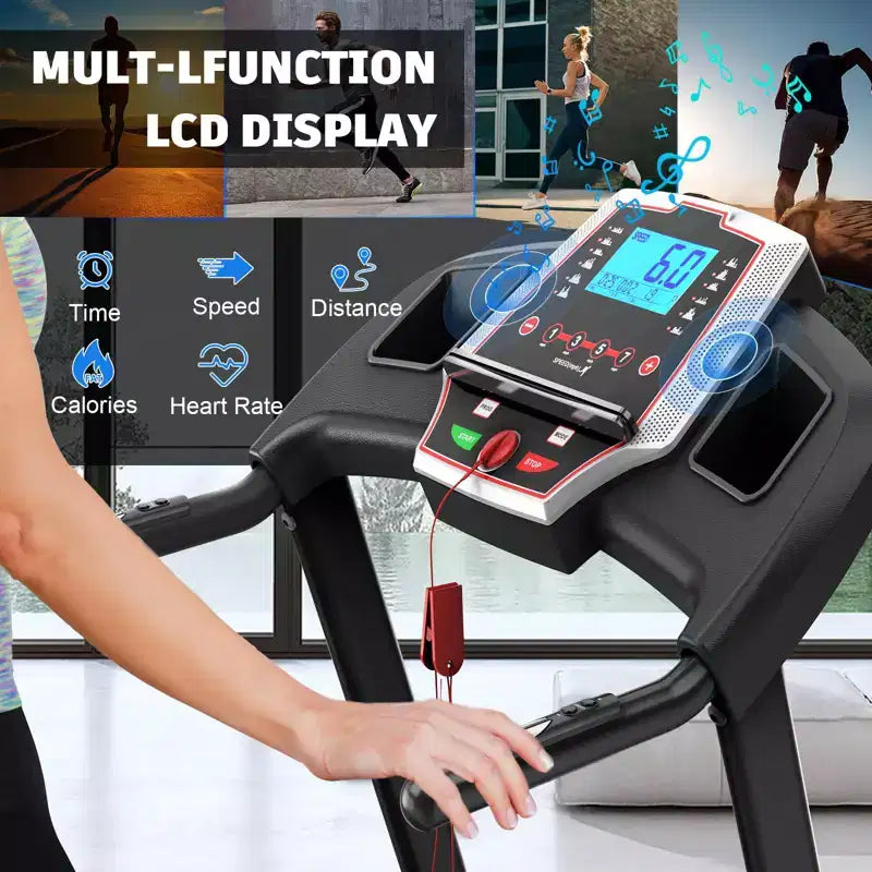 Tapis Roulant Pieghevole FYC da 3,5 HP con Inclinazione, Capacità di Carico di 150 kg, Tapis Roulant Elettrico Portatile per la Casa