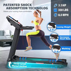 Tapis Roulant Pieghevole FYC da 3,5 HP con Inclinazione, Capacità di Carico di 150 kg, Tapis Roulant Elettrico Portatile per la Casa