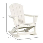 Sedia a dondolo da esterno, sedia a dondolo da portico Adirondack in HDPE per giardino, patio