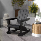 Sedia a dondolo da esterno, sedia a dondolo da portico Adirondack in HDPE per giardino, patio