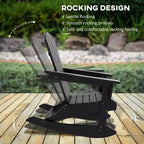Sedia a dondolo da esterno, sedia a dondolo da portico Adirondack in HDPE per giardino, patio