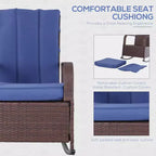 PE Rattan Rocking Recliner with Footrest