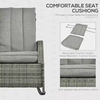 PE Rattan Rocking Recliner with Footrest