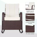 PE Rattan Rocking Recliner with Footrest