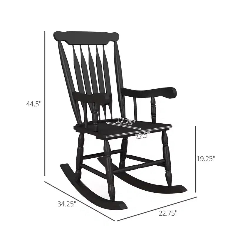 Sedia a dondolo da portico, 158 kg. Sedia a dondolo in legno per esterni con schienale alto per giardino, patio, balcone