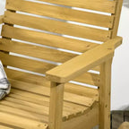 Sedia a dondolo in legno per esterni, sedia a dondolo tradizionale con doghe in legno con braccioli e schienale alto per interni ed esterni
