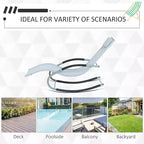 Zero Gravity Rocking Chair Outdoor Chaise Lounge Chair Recliner Rocker with Detachable Pillow and Weather-Fighting Fabric for Patio, Deck, Pool