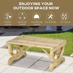 2-Person Garden Bench Outdoor Wagon Wheel Porch Bench for Backyard, Patio