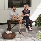 2-Person Garden Bench Outdoor Wagon Wheel Porch Bench for Backyard, Patio
