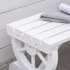 2-Person Garden Bench Outdoor Wagon Wheel Porch Bench for Backyard, Patio