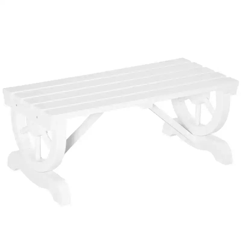 2-Person Garden Bench Outdoor Wagon Wheel Porch Bench for Backyard, Patio