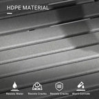 Sedia da Patio per Tutte le Stagioni, Sedia da Pranzo da Esterno in HDPE, Mobili da Esterno Resistenti Effetto Legno per Giardino, Terrazza, Portico, Prato