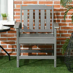 Sedia da Patio per Tutte le Stagioni, Sedia da Pranzo da Esterno in HDPE, Mobili da Esterno Resistenti Effetto Legno per Giardino, Terrazza, Portico, Prato