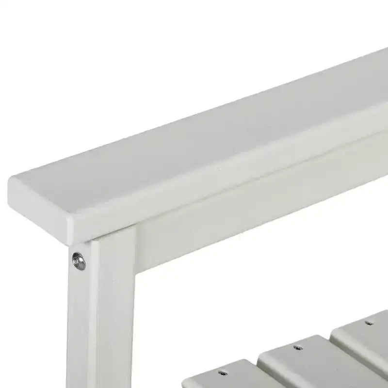 Sedia da Patio per Tutte le Stagioni, Sedia da Pranzo da Esterno in HDPE, Mobili da Esterno Resistenti Effetto Legno per Giardino, Terrazza, Portico, Prato