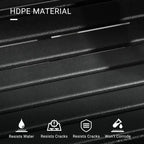 Sedia da Patio per Tutte le Stagioni, Sedia da Pranzo da Esterno in HDPE, Mobili da Esterno Resistenti Effetto Legno per Giardino, Terrazza, Portico, Prato