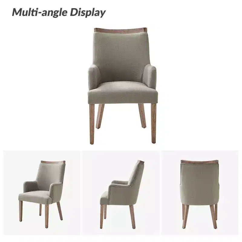 Dan Farmhouse Dining Chair with Solid Wood Natural Variation Set of 3|HULALA HOME