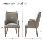Dan Farmhouse Dining Chair with Solid Wood Natural Variation Set of 3|HULALA HOME
