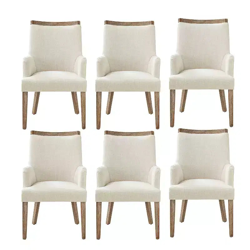 Dan Farmhouse Dining Chair with Solid Wood Natural Variation Set of 3|HULALA HOME