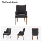 Dan Farmhouse Dining Chair with Solid Wood Natural Variation Set of 3|HULALA HOME