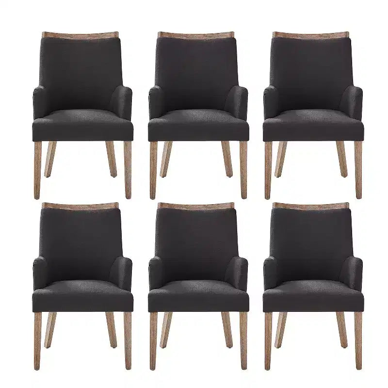 Dan Farmhouse Dining Chair with Solid Wood Natural Variation Set of 3|HULALA HOME