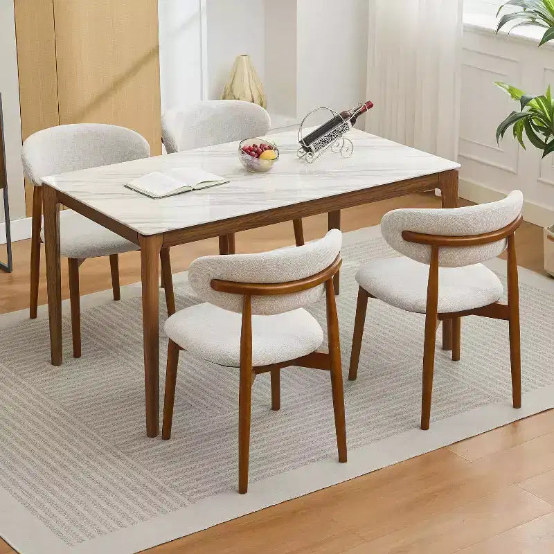 2 sedie da pranzo in legno, sedie da pranzo moderne imbottite in tessuto, sedie da cucina, sedie da pranzo rustiche per cucina