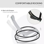 Pool Lounger, Outdoor Rocking Lounge Chair for Sunbathing, Pool, Beach, Porch with Pillow and Cool Mesh, Sun Tanning Rocker